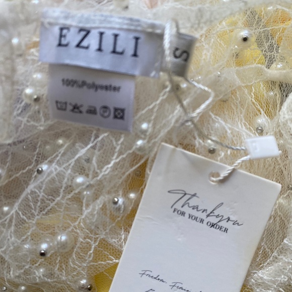 NWT Ezili S Margarite Faux Pearls Coverup Dres - Picture 2 of 13